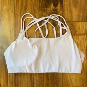 Athleta Pink Strappy Bra - size Large